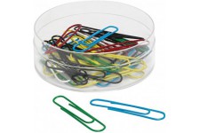 WEDO Trombones recouverts de plastique, 50 mm, assorti