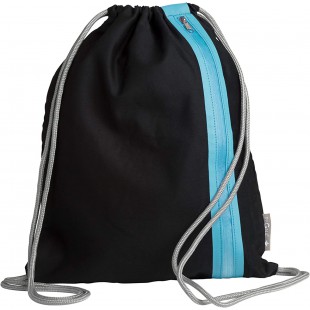 PAGNA Sac de sport à cordelette 'Go', noir / bleu azur