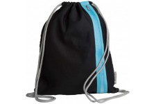 PAGNA Sac de sport à cordelette 'Go', noir / bleu azur