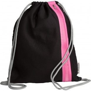 PAGNA Sac de sport à cordelette 'Go', noir / rose foncé