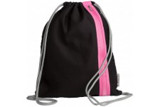 PAGNA Sac de sport à cordelette 'Go', noir / rose foncé