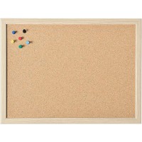 magnetoplan Tableau en liège avec cadre en bois, (L)600 x