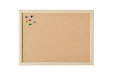 magnetoplan Tableau en liège avec cadre en bois, (L)600 x