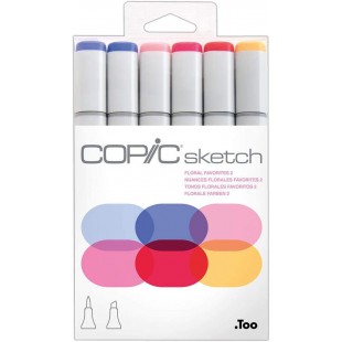 COPIC Marqueur sketch, kit de 6 'Floral Favorite 2'