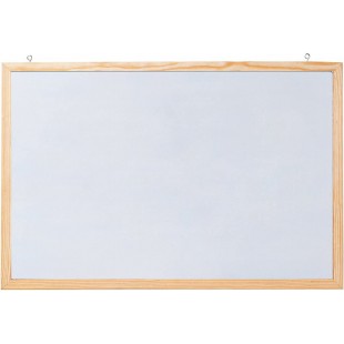FRANKEN Tableau mural blanc avec cadre en bois, 800 x 600 mm