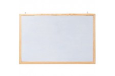 FRANKEN Tableau mural blanc avec cadre en bois, 800 x 600 mm