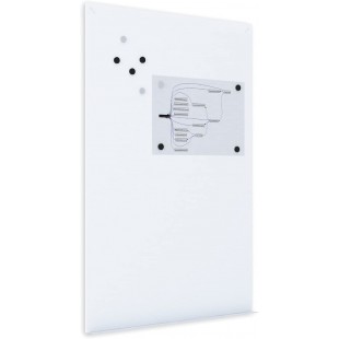 Bi-Office Tableau blanc en plaque 1.150 x 750 mm, sans cadre