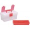 allit Boîte de rangement McPlus Clear 16, PP, rouge