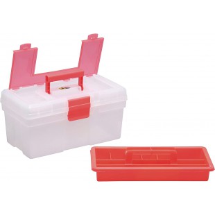 allit Boîte de rangement McPlus Clear 16, PP, rouge