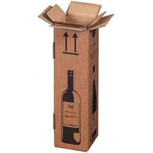 Lot de 20 : smartboxpro Carton d'expédition pour 1 bouteille