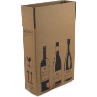 Lot de 10 : smartboxpro Cartons d'expédition pour 3 bouteilles