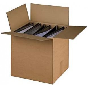 Lot de 10 : smartboxpro Carton d'expédition de classeur, marron, pour 4-