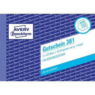 AVERY Zweckform Formularbuch 'Gutschein', A6 quer