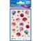 Avery Zweckform 56892 Zdesign Créatif Mix De Fleurs Autocollant Avec Gaufrage Fin En Or Rouge, 1 Planches De 24 Étiq