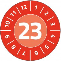 AVERY Zweckform Pastille calendrier 2023 NoPeel, rouge 20mm