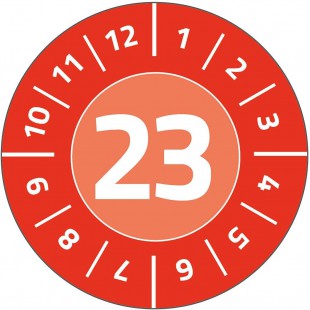 AVERY Zweckform Pastille calendrier 2023 NoPeel, rouge 20mm