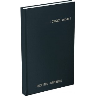 LECAS Agenda Carré 1 jour Travers, 140 x 220 mm, 2023, noir
