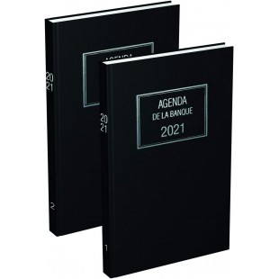 LECAS Agenda de La Banque Large 2023, 180 x 290 mm,2 volumes
