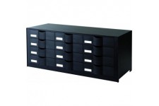 PAPERFLOW Bloc à tiroirs, 12 tiroirs, couleur: noir