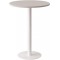 PAPERFLOW Table haute easyDesk, diam. 800 mm, blanc / blanc