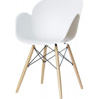 PAPERFLOW Chaise visiteur 'KIWOOD', ensemble de 2, blanc