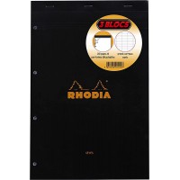 RHODIA Bloc agrafé No. 20, format A4+, séyès, lot de 3