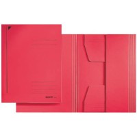 Lot de 25 : LEITZ chemise-trieur, format A5, carton, 320 g/m2, rouge
