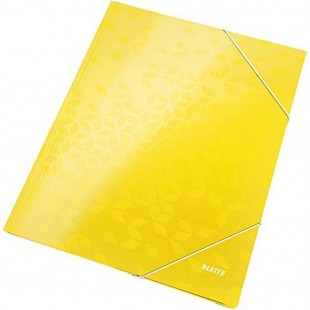 LEITZ Chemise à élastique WOW, A4, carton, jaune