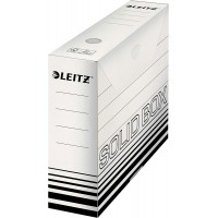 Lot de 10 : LEITZ Boîte à archives Solid, blanc/noir, (L)80 mm