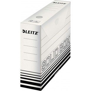 Lot de 10 : LEITZ Boîte à archives Solid, blanc/noir, (L)80 mm