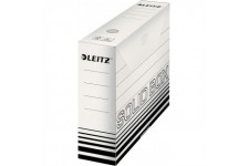 Lot de 10 : LEITZ Boîte à archives Solid, blanc/noir, (L)80 mm