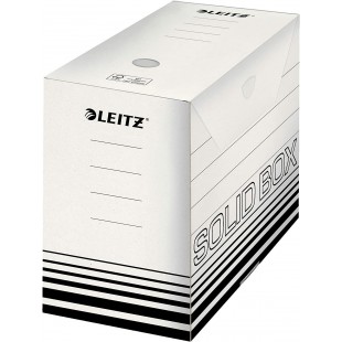 Lot de 10 : LEITZ Boîte à archives Solid, (L)150 mm, blanc/noir,