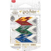 Maped Gomme en plastique Pyramide HARRY POTTER, blister de 3