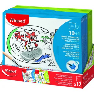 Maped Papier à peindre all-in-one, 200 x 200 mm, 10 feuilles