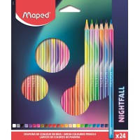 Maped Crayon de couleur triangulaire NIGHTFALL, étui de 24