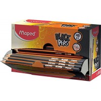 Lot de 100 : Maped Crayon BLACK'PEPS, degré de dureté: HB, présentoir