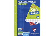 Clairefontaine Feuillets mobiles perforés, A4, quadrillé 5x5