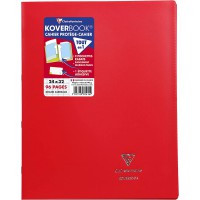 Clairefontaine Cahier Koverbook, 240 x 320 mm, séyès, rouge