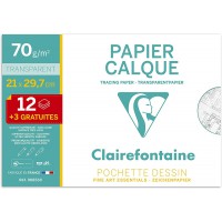 Clairefontaine Papier calque, A4, 70 g/m2, pack promo