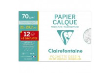 Clairefontaine Papier calque, A4, 70 g/m2, pack promo