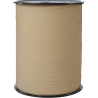 Clairefontaine 601549C - Une Bobine De Ruban Bolduc Mat - 250Mx10Mm - Couleur Kraft - Ruban Décoratif Cadeau, Diy, Emballage Cad