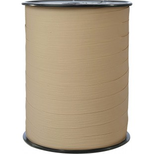 Clairefontaine 601549C - Une Bobine De Ruban Bolduc Mat - 250Mx10Mm - Couleur Kraft - Ruban Décoratif Cadeau, Diy, Emballage Cad
