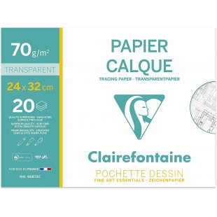 Clairefontaine Papier calque, 240 x 320 mm, 70 g/m2