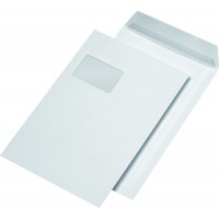 SECURITEX Versandtasche, C4, blanc, mit Fenster, 130 g/qm