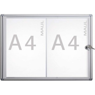 MAUL Vitrine d'affichage MAULextraslim, 2 x A4, aluminium