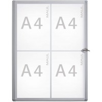 MAUL Vitrine d'affichage MAULextraslim, 4 x A4, aluminium