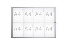 MAUL Vitrine d'affichage MAULextraslim, 8 x A4, aluminium