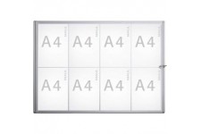 MAUL Vitrine d'affichage MAULextraslim, 8 x A4, aluminium