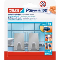 tesa Powerstrips Crochet adhésif SMALL, métal, rectangulaire