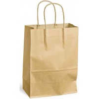 MAILmedia Sac en papier avec cordelette, 3,5 litres, marron